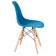 Набор 4 шт Стул обеденный DOBRIN DSW, ножки светлый бук, цвет голубой (BE-02)