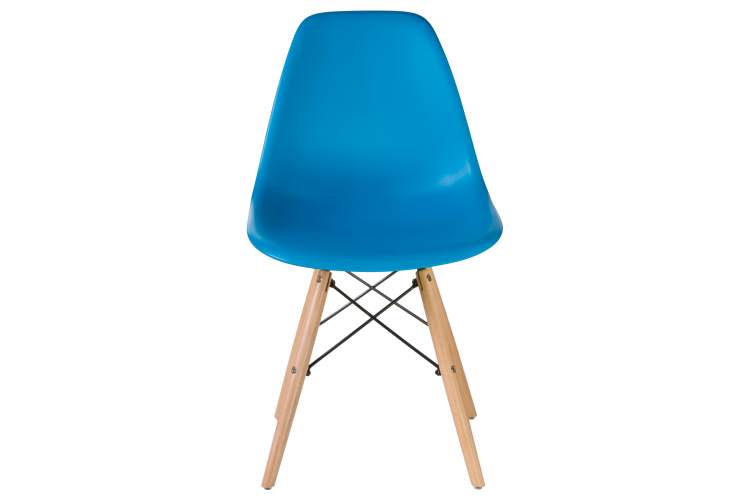 Набор 4 шт Стул обеденный DOBRIN DSW, ножки светлый бук, цвет голубой (BE-02)-6