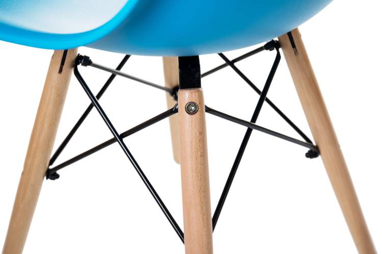 Набор 4 шт Стул обеденный DOBRIN DSW, ножки светлый бук, цвет голубой (BE-02)-7