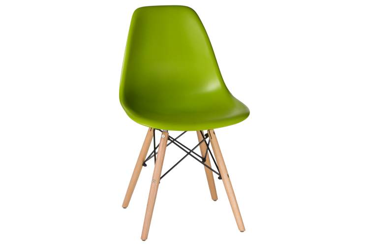 Набор 4 шт Стул обеденный DOBRIN DSW, ножки светлый бук, цвет салатовый (G-08)-1