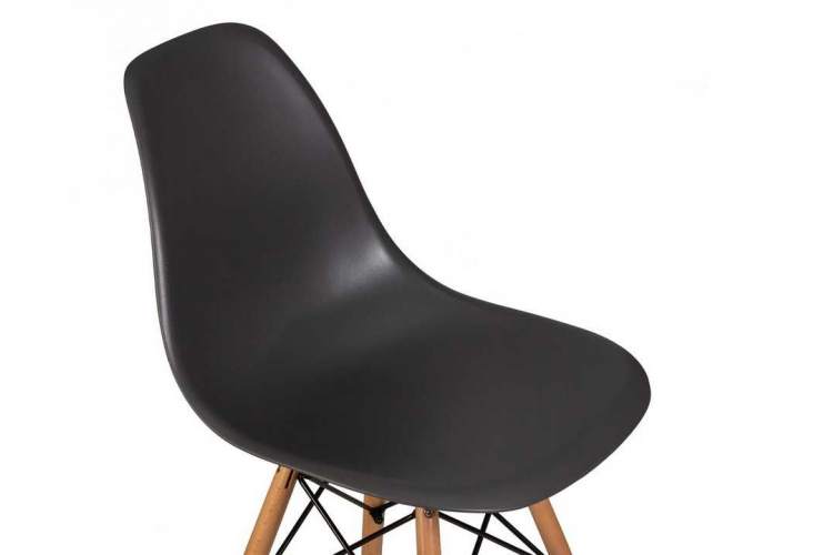 Стул обеденный DOBRIN DSW, ножки светлый бук, цвет тёмно-серый (GR-04)-6