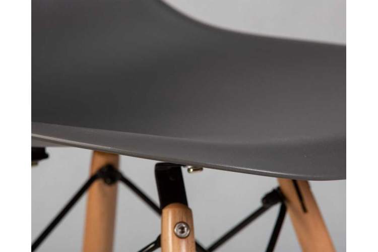 Стул обеденный DOBRIN DSW, ножки светлый бук, цвет тёмно-серый (GR-04)-7