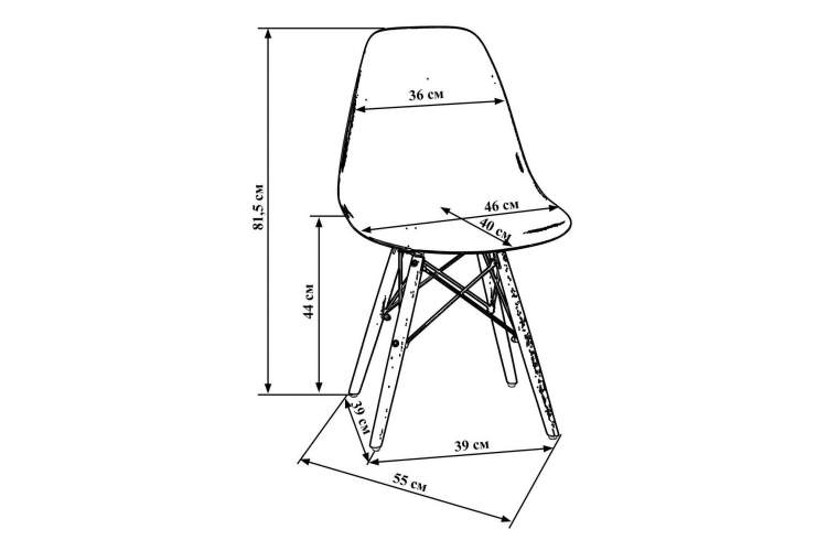 Стул обеденный DOBRIN DSW, ножки светлый бук, цвет жёлтый (Y-01)-5