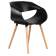Набор 4 шт Стул обеденный DOBRIN ALIEN, ножки светлый бук, цвет чёрный (B-03)