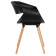 Набор 4 шт Стул обеденный DOBRIN ALIEN, ножки светлый бук, цвет чёрный (B-03)
