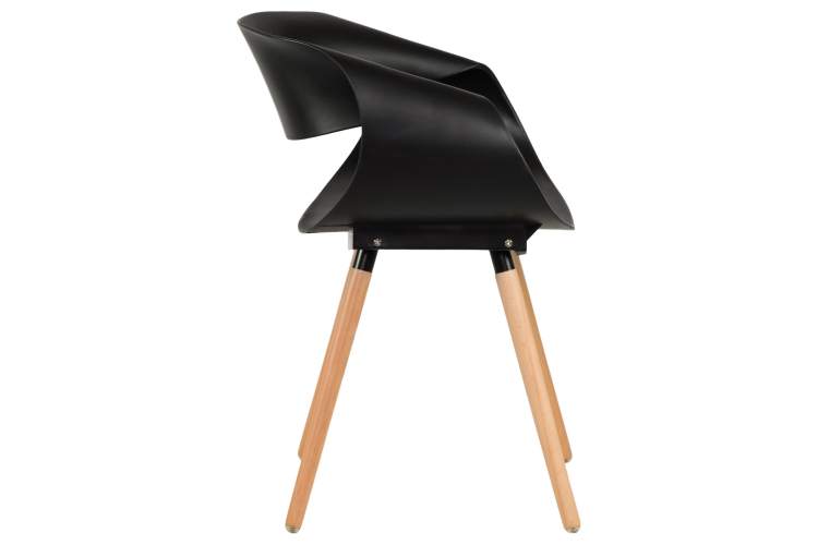 Набор 4 шт Стул обеденный DOBRIN ALIEN, ножки светлый бук, цвет чёрный (B-03)-3