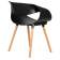 Набор 4 шт Стул обеденный DOBRIN ALIEN, ножки светлый бук, цвет чёрный (B-03)