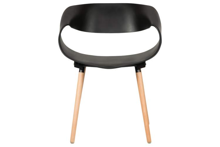 Набор 4 шт Стул обеденный DOBRIN ALIEN, ножки светлый бук, цвет чёрный (B-03)-6