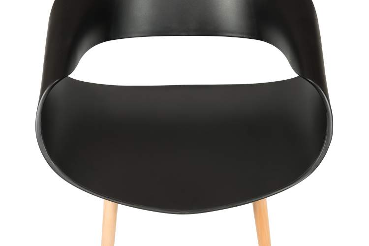 Набор 4 шт Стул обеденный DOBRIN ALIEN, ножки светлый бук, цвет чёрный (B-03)-9