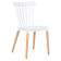 Набор 4 шт Стул обеденный DOBRIN THEO, ножки светлый бук, цвет белый (W-02)