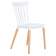 Набор 4 шт Стул обеденный DOBRIN THEO, ножки светлый бук, цвет белый (W-02)