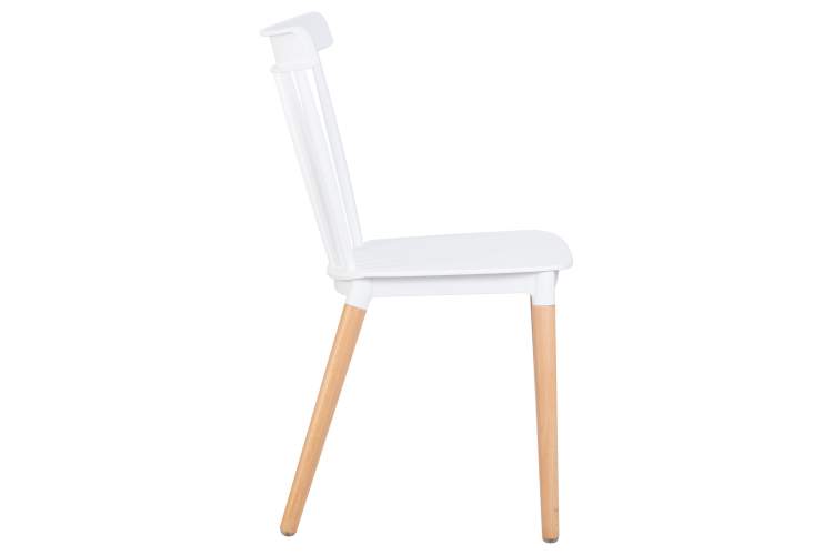 Набор 4 шт Стул обеденный DOBRIN THEO, ножки светлый бук, цвет белый (W-02)-3