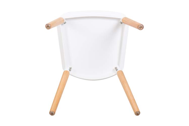 Набор 4 шт Стул обеденный DOBRIN THEO, ножки светлый бук, цвет белый (W-02)-8