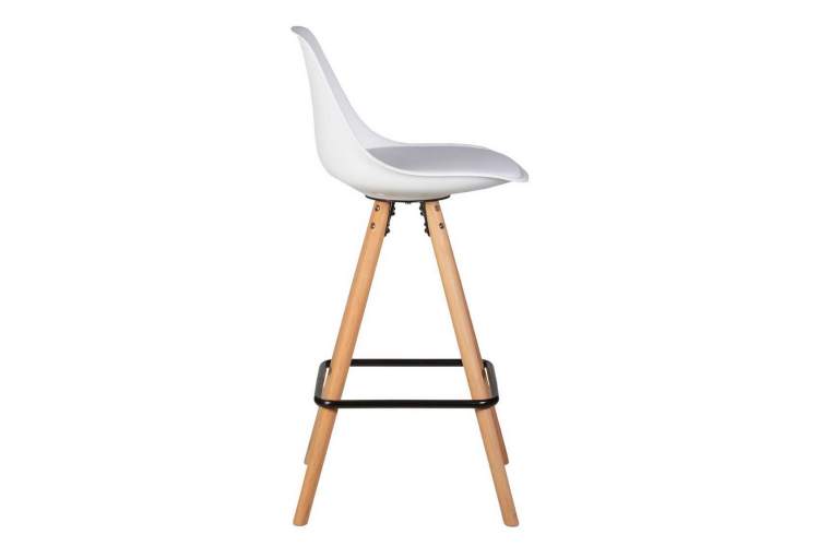 Стул полубарный DOBRIN RONNI, ножки светлый бук, белый (ZL-W-02)-2