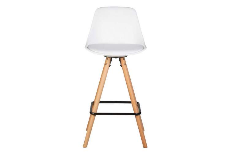 Стул полубарный DOBRIN RONNI, ножки светлый бук, белый (ZL-W-02)-5