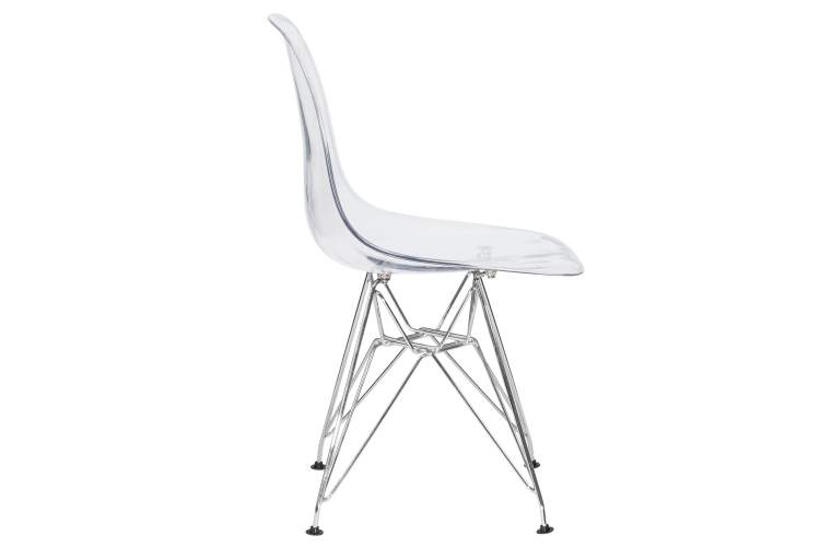 Набор 4 шт Стул обеденный DOBRIN DSR CASPER, ножки хром, цвет прозрачный-3