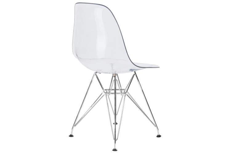 Набор 4 шт Стул обеденный DOBRIN DSR CASPER, ножки хром, цвет прозрачный-4