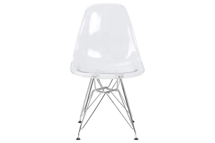 Набор 4 шт Стул обеденный DOBRIN DSR CASPER, ножки хром, цвет прозрачный-6