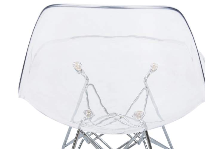 Набор 4 шт Стул обеденный DOBRIN DSR CASPER, ножки хром, цвет прозрачный-8