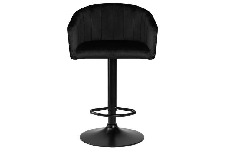 Стул барный DOBRIN DARCY BLACK SHINY, черный велюр с черно-золотыми пайетками-5