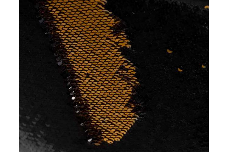 Стул барный DOBRIN DARCY BLACK SHINY, черный велюр с черно-золотыми пайетками-6