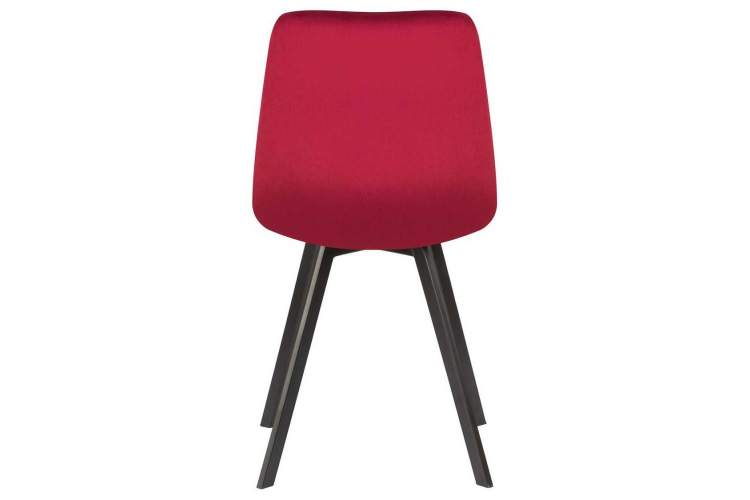 Стул обеденный DOBRIN ALEX SQUARE, черные матовые ножки, бордовый велюр (V108-85)-4