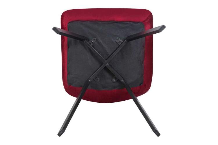 Стул обеденный DOBRIN ALEX SQUARE, черные матовые ножки, бордовый велюр (V108-85)-6