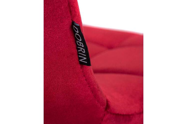 Стул обеденный DOBRIN ALEX SQUARE, черные матовые ножки, бордовый велюр (V108-85)-8