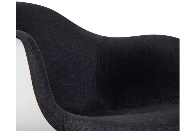 Стул обеденный DOBRIN DAW ROSS, ножки светлый бук, сиденье 012 белый пластик, чёрная ткань-8