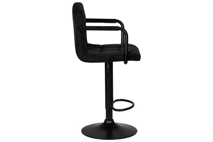 Набор 2 шт Стул барный DOBRIN KRUGER ARM BLACK, черный вельвет (LAR-E2041-52)-3
