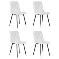 Набор 4 шт Стул обеденный DOBRIN CHILLY ROMBO, Светло-серый Simple 29, основание черный