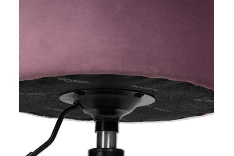 Пуф DOBRIN DANNY BLACK, пудрово-сиреневый велюр (MJ9-52)-2