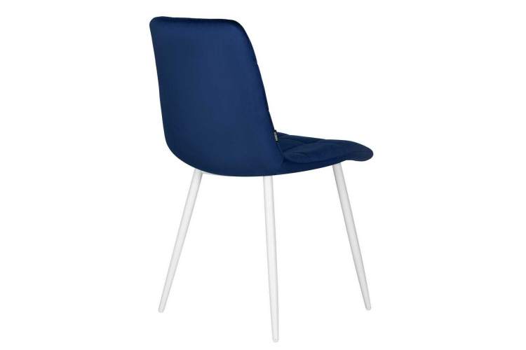 Стул обеденный DOBRIN CHILLY, Темно-синий Holland 60, основание белое-3