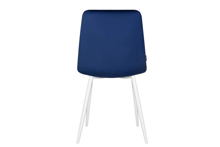 Набор 4 шт Стул обеденный DOBRIN CHILLY, Темно-синий Holland 60, основание белое-5