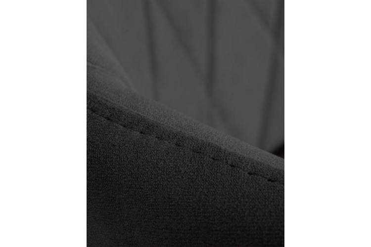 Стул обеденный DOBRIN ROBY, ЭМАЛЬ ЧЕРНЫЙ МУАР велюр Catania Silver-9