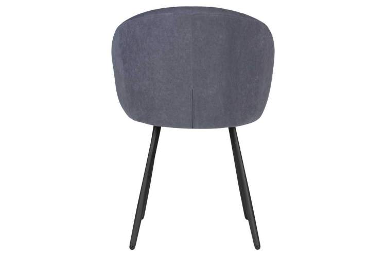 Стул обеденный DOBRIN NAOMI, ЭМАЛЬ ЧЕРНЫЙ МУАР велюр Catania Steel-4