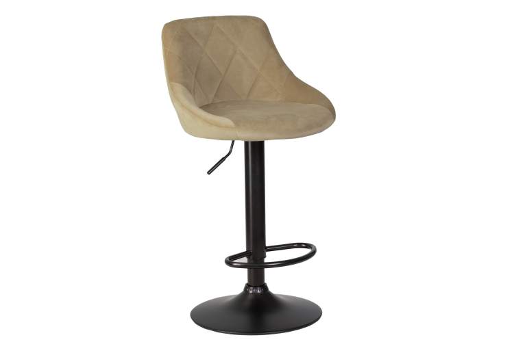 Набор 2 шт Стул барный DOBRIN LOGAN BLACK, мокко велюр (MJ9-9)-1