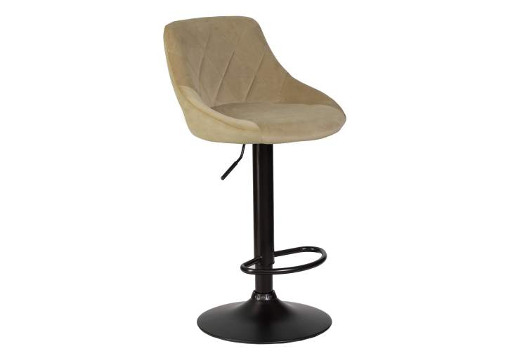 Набор 2 шт Стул барный DOBRIN LOGAN BLACK, мокко велюр (MJ9-9)-2