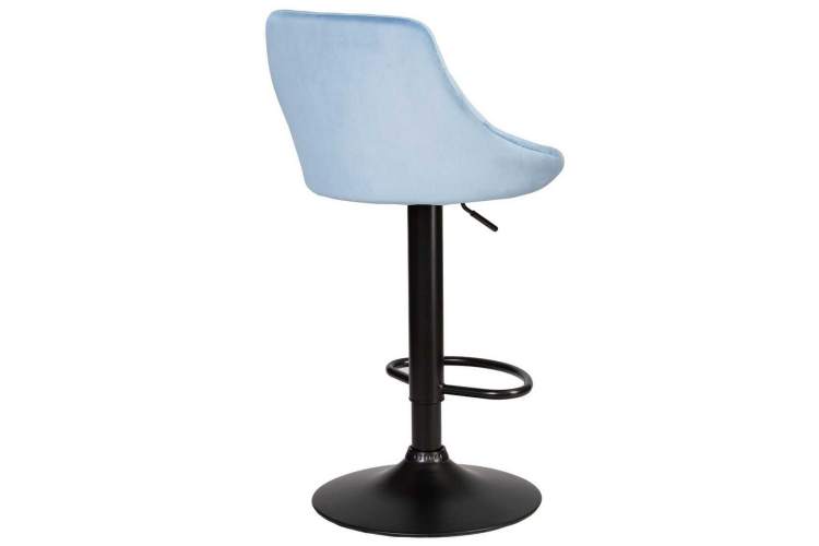 Стул барный DOBRIN LOGAN BLACK, пудрово-голубой велюр (MJ9-74)-3