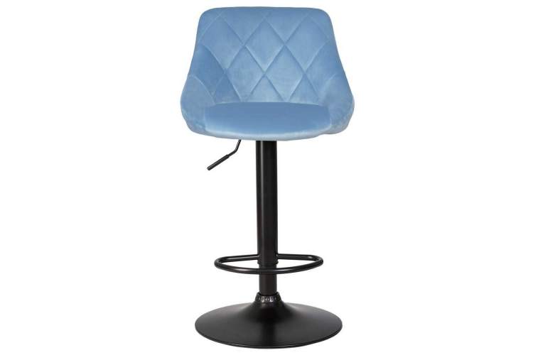 Стул барный DOBRIN LOGAN BLACK, пудрово-голубой велюр (MJ9-74)-5