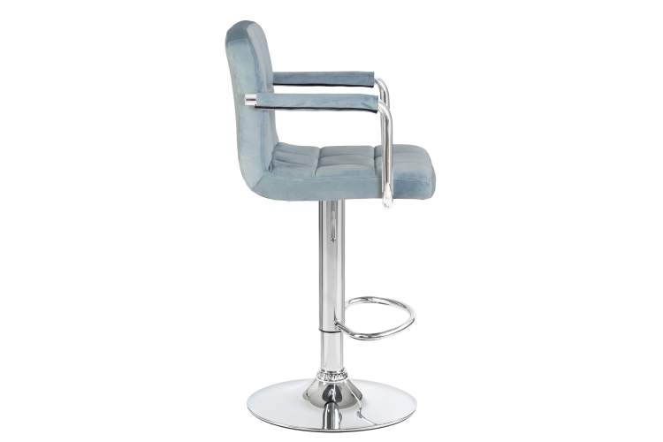 Набор 2 шт Стул барный DOBRIN KRUGER ARM, пудрово-голубой велюр (MJ9-74)-3