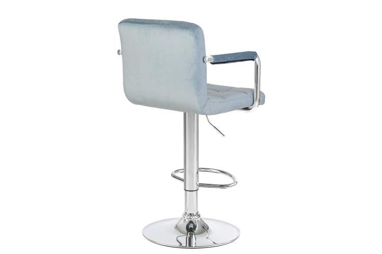 Набор 2 шт Стул барный DOBRIN KRUGER ARM, пудрово-голубой велюр (MJ9-74)-4