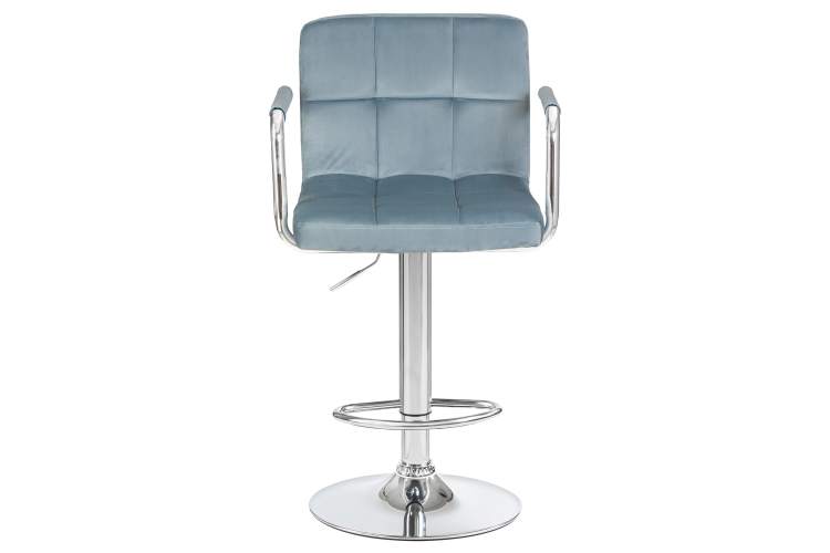 Набор 2 шт Стул барный DOBRIN KRUGER ARM, пудрово-голубой велюр (MJ9-74)-6