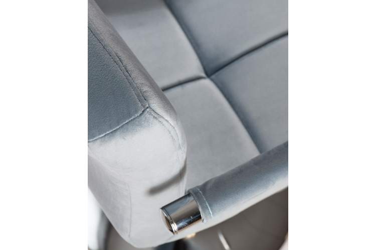 Набор 2 шт Стул барный DOBRIN KRUGER ARM, пудрово-голубой велюр (MJ9-74)-7