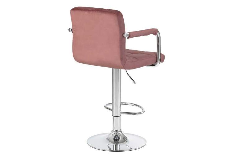 Стул барный DOBRIN KRUGER ARM, пудрово-розовый велюр (MJ9-32)-3