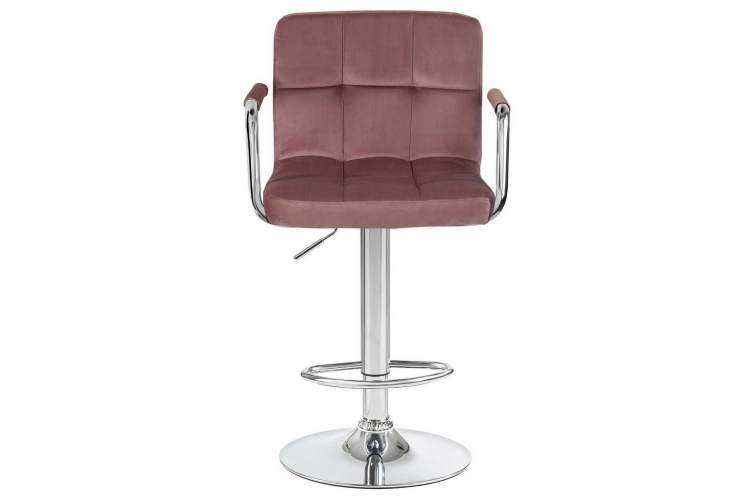 Стул барный DOBRIN KRUGER ARM, пудрово-розовый велюр (MJ9-32)-5