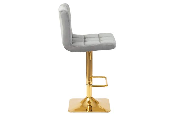 Набор 2 шт Стул барный DOBRIN GOLDIE, серый велюр (MJ9-75)-3