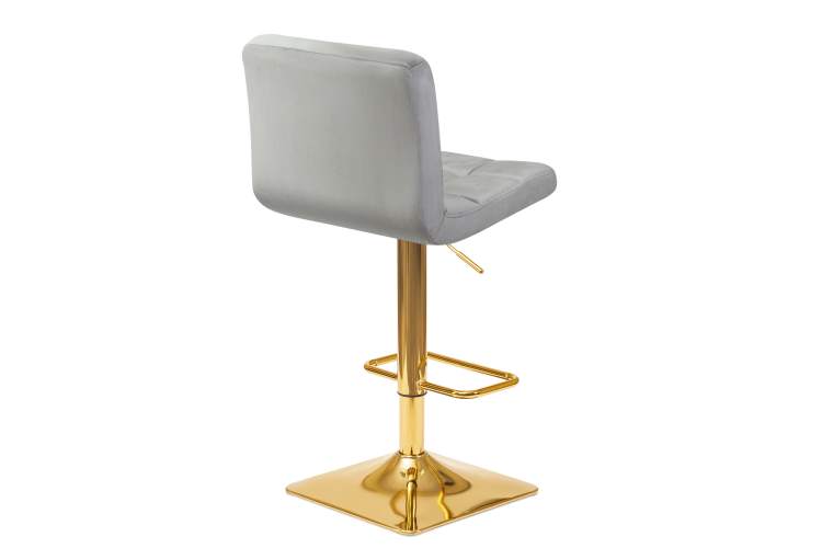 Набор 2 шт Стул барный DOBRIN GOLDIE, серый велюр (MJ9-75)-4