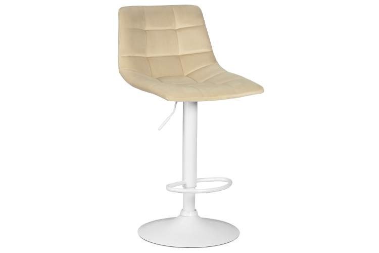 Набор 2 шт Стул барный DOBRIN TAILOR WHITE, бежевый велюр (MJ9-10)-1