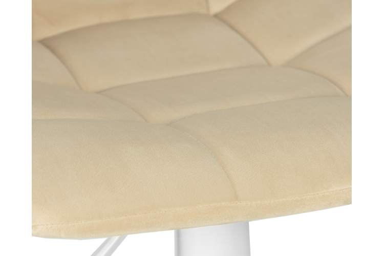 Набор 2 шт Стул барный DOBRIN TAILOR WHITE, бежевый велюр (MJ9-10)-7